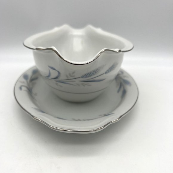Vintage Harmony House China Diana Gravy Boat w/ Attached Underplate 9.5" Japan - Picture 5 of 7